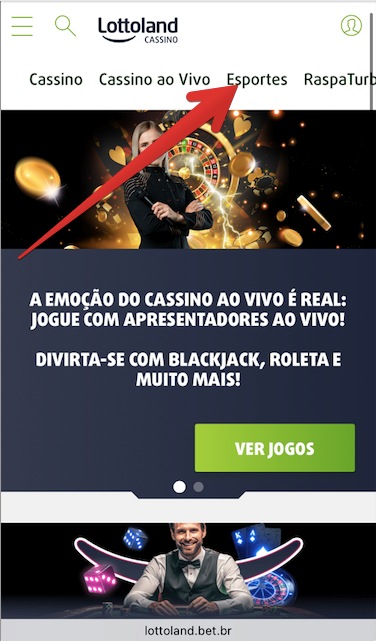 Como apostar no aplicativo móvel Lottoland passo 2