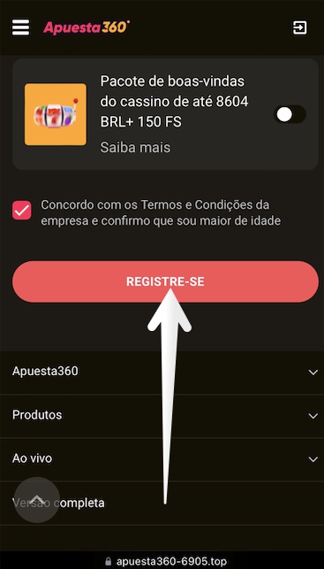 Conclua o processo pressionando