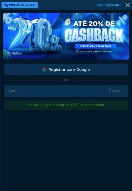 Digite seu CPF para continuar