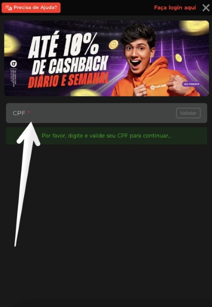 Digite seu CPF