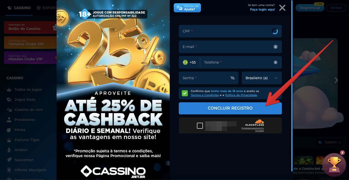 Formulário de cadastro