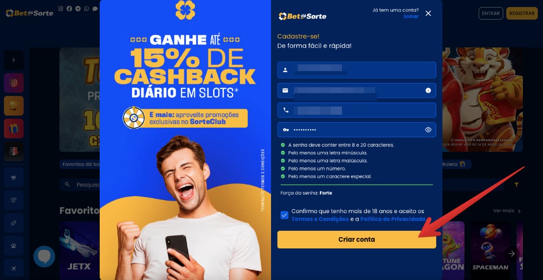 Formulário de inscrição