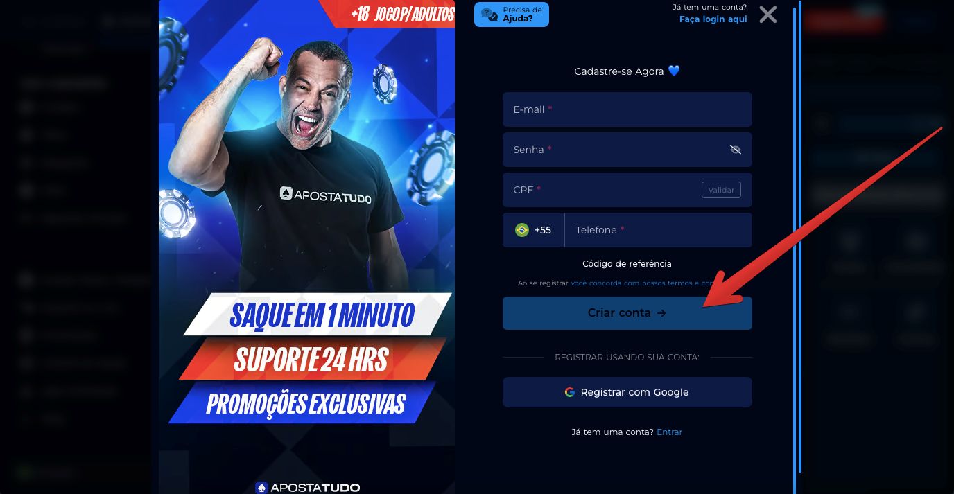 Formulário de inscrição
