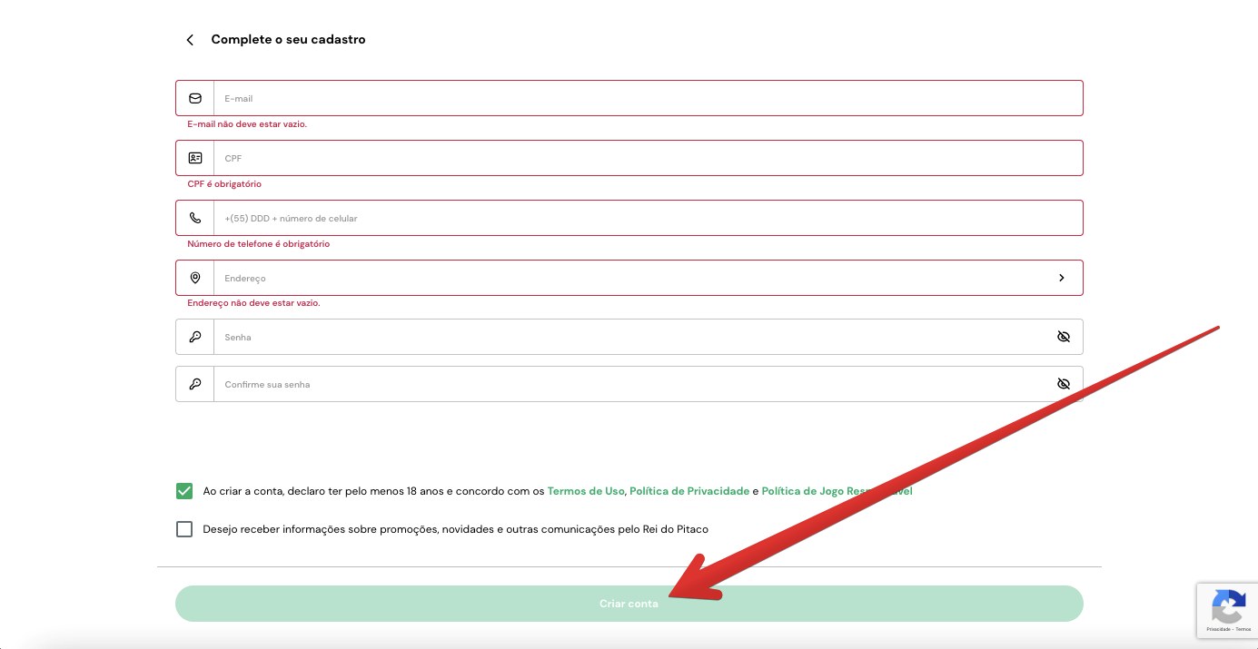 Formulário de inscrição