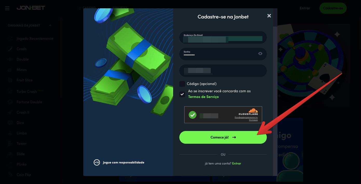Formulário de inscricão