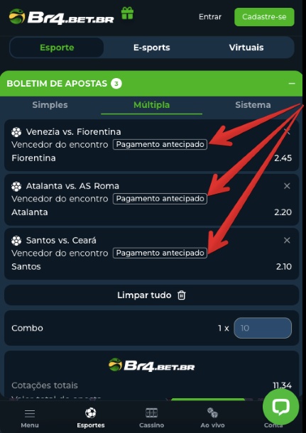 Pagamento Antecipado