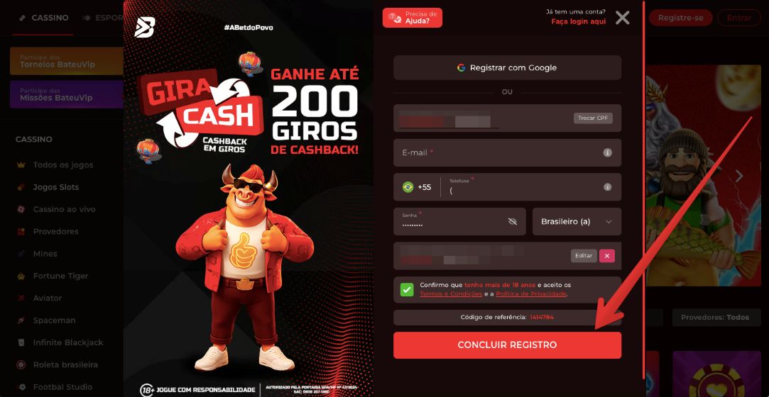 Preencha outras informações pessoais
