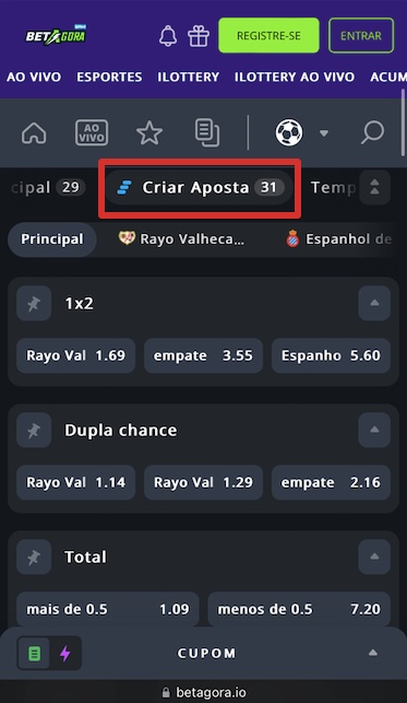 Recurso Bet Builder