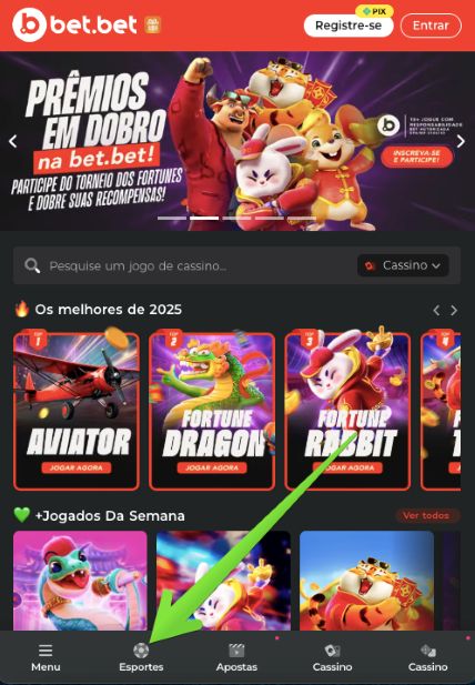 Vá para a seçã de Esportes