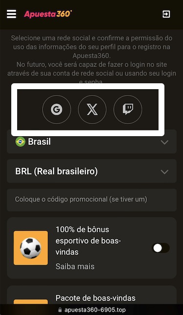 Via redes sociais