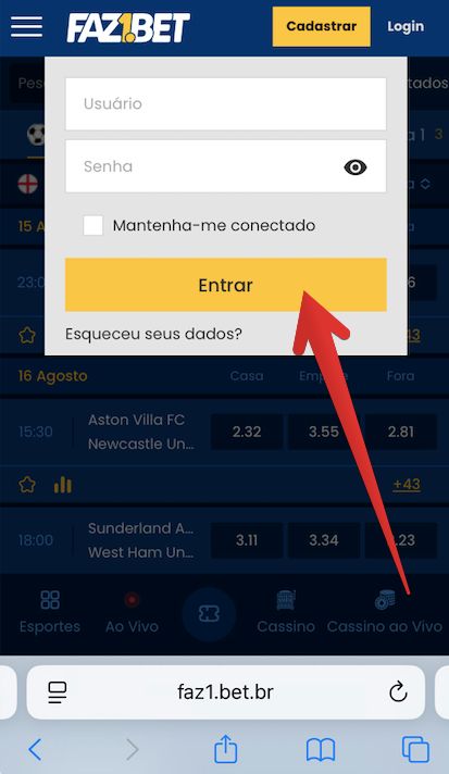 Acesso à conta Faz1bet