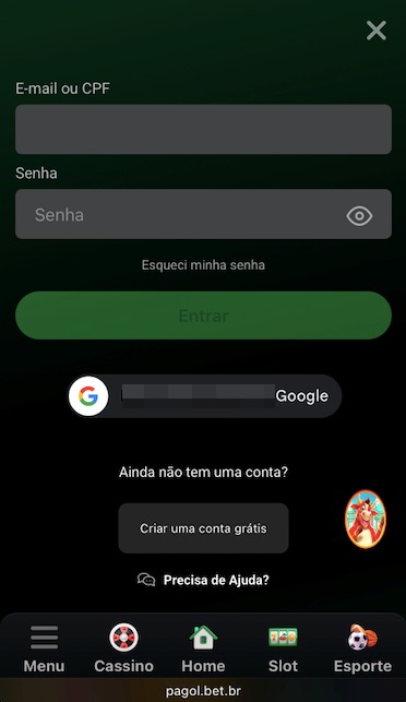 Acesso à conta Pagol
