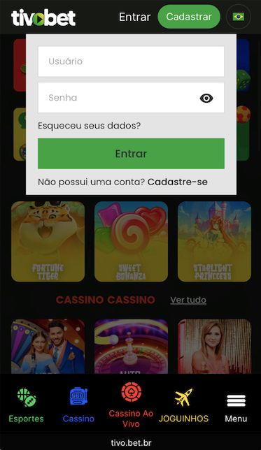 Acesso à conta Tivo Bet
