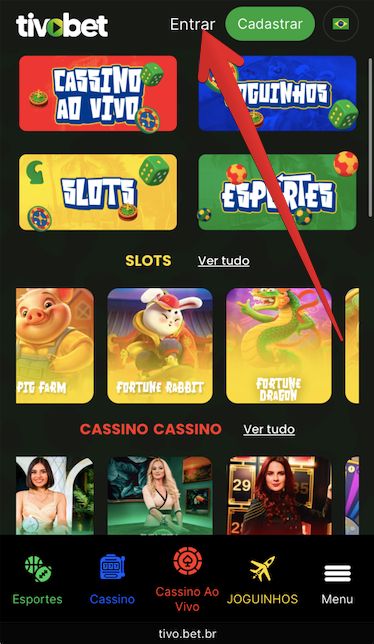 Botão ”Entrar”