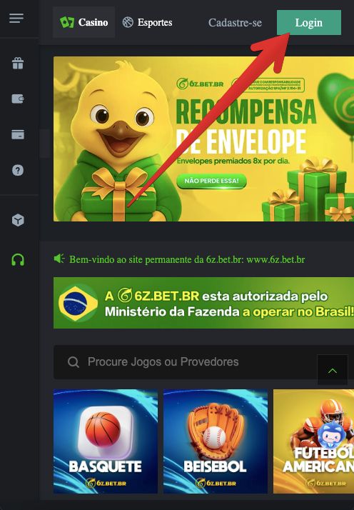 Botão ”Login”