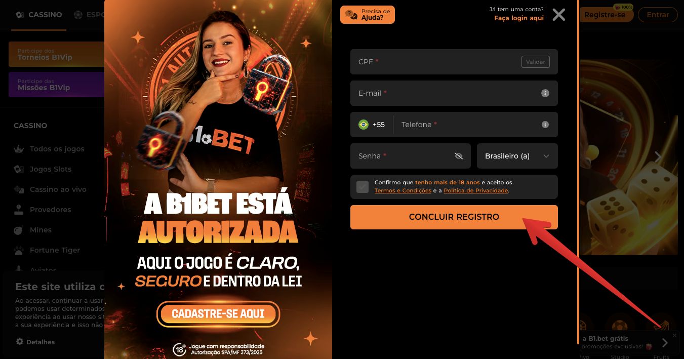 Formulário de cadastro