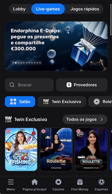 Jogos de cassino ao vivo