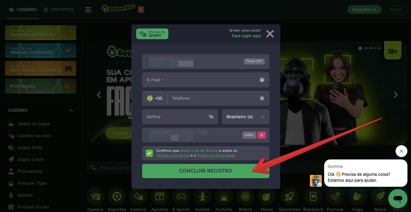 Preencha outras informações pessoais