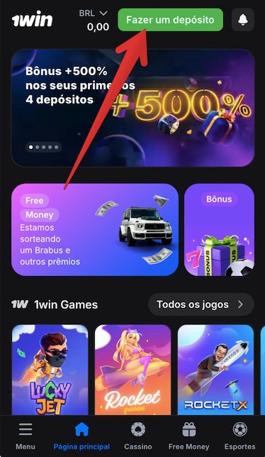 Toque em Fazer depósito