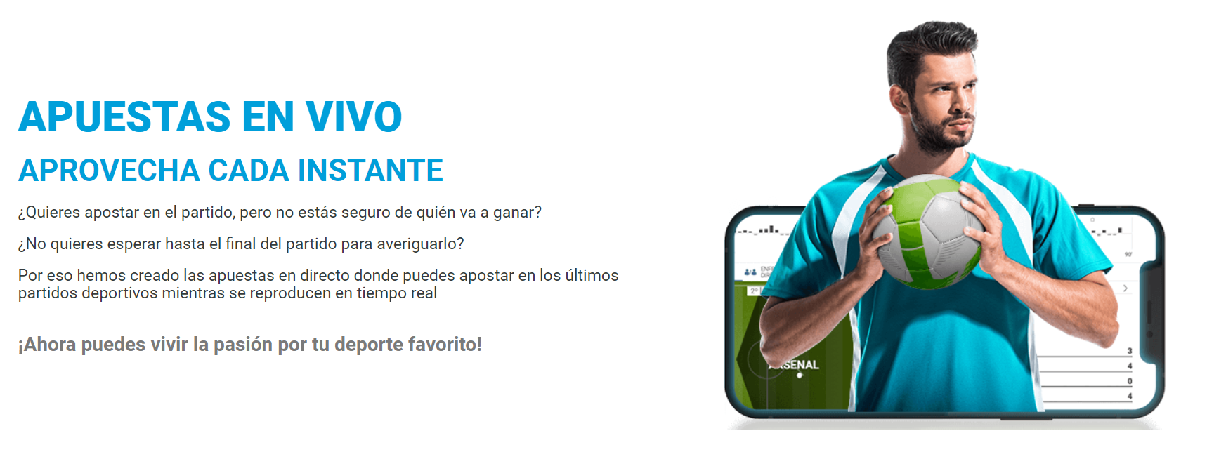 Banner sobre Apuestas en Vivo en Betcris Sección de Apuestas en Vivo